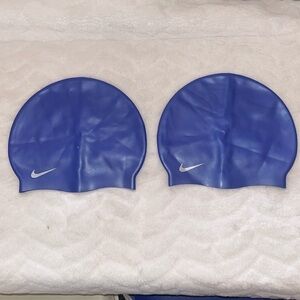 Speedo latex blue cap x 2 size small no damage Never warn just stored away  NWOT